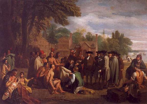 Benjamin West William Penn s Treaty with the Indians Spain oil painting art